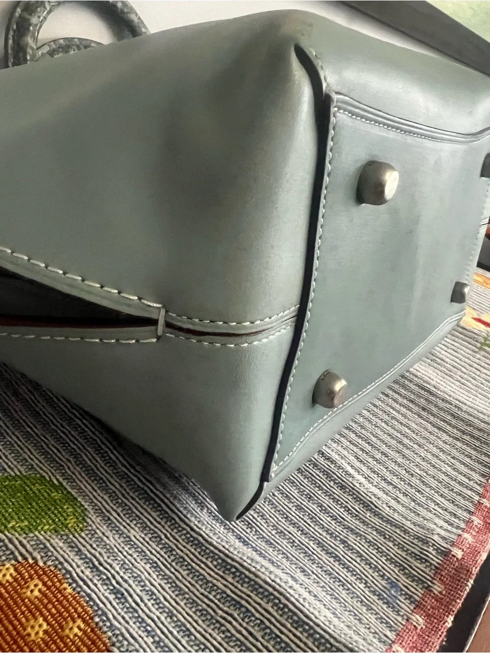 Coach 1941 Dakotah with Colorblock Snakeskin Detail Leather Satchel